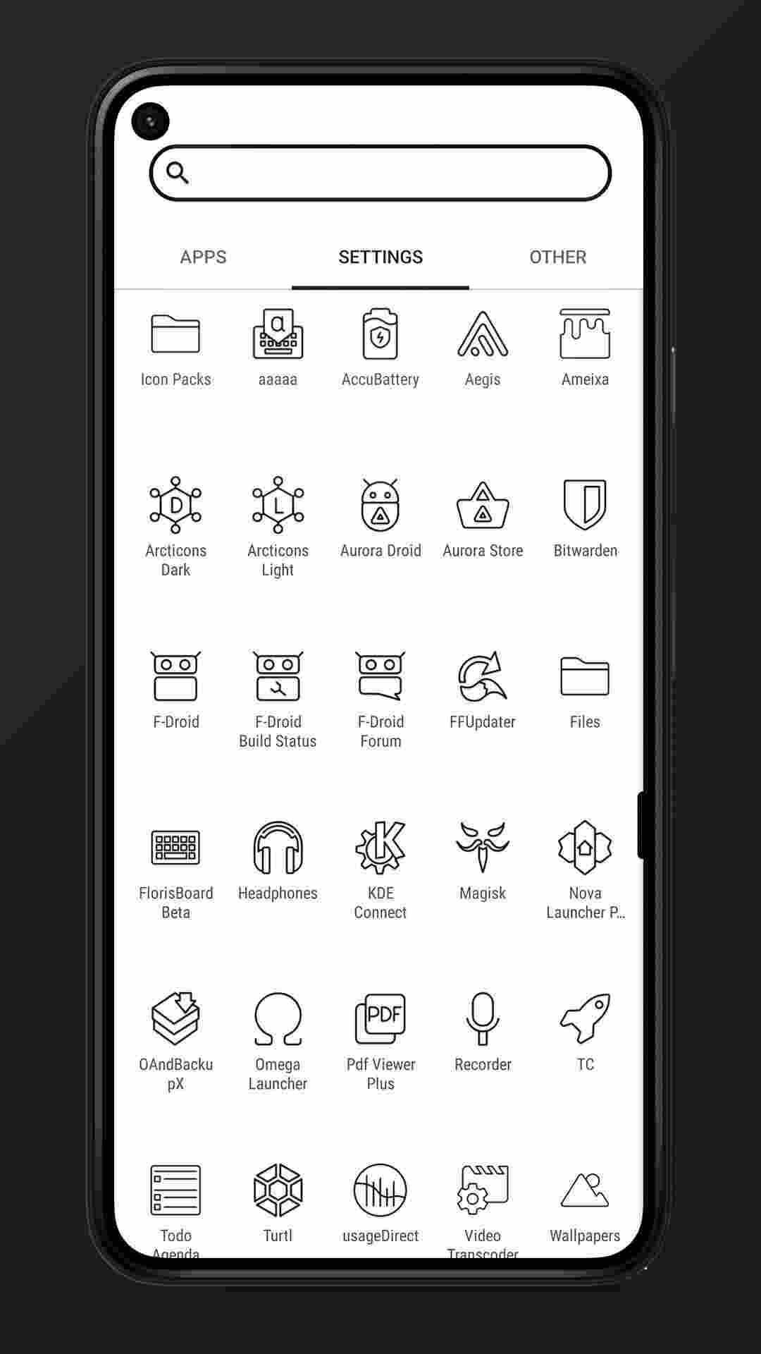Arcticons Black screenshot