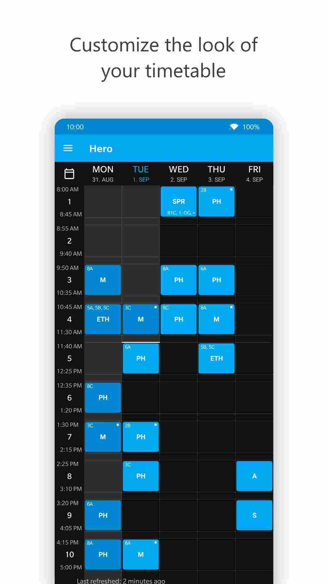 BetterUntis screenshot