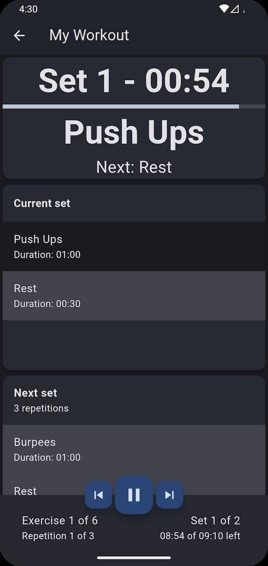 Just Another Workout Timer screenshot