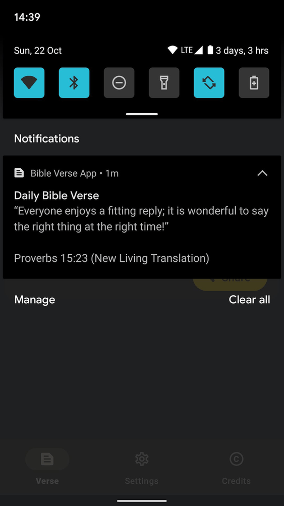 Bible Verse App screenshot