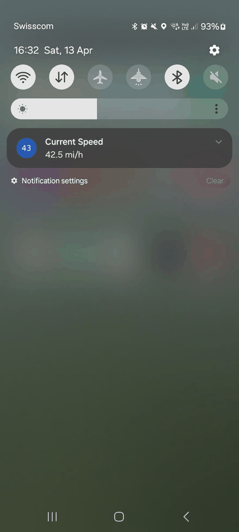 Status Bar Speedometer screenshot