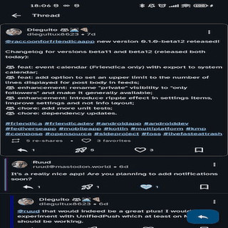 Raccoon for Friendica screenshot