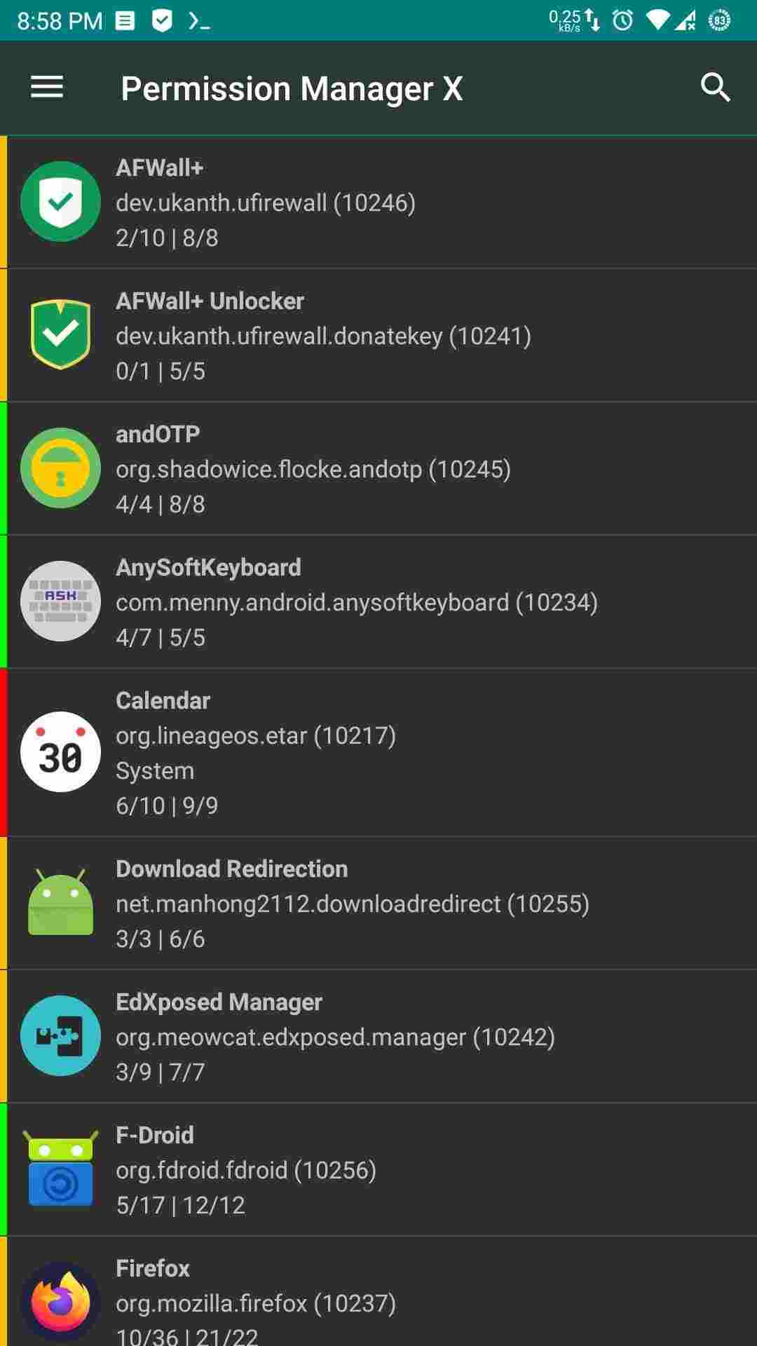 Permission Manager X screenshot