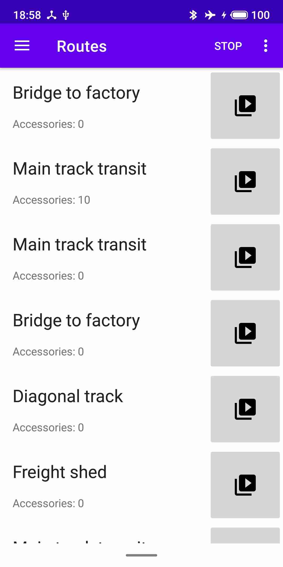 DCC++Throttle screenshot