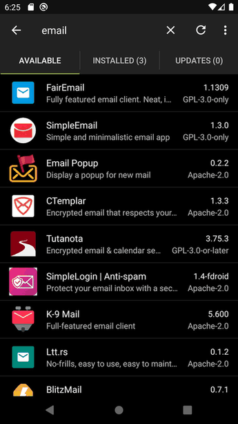 F-Droid Classic screenshot