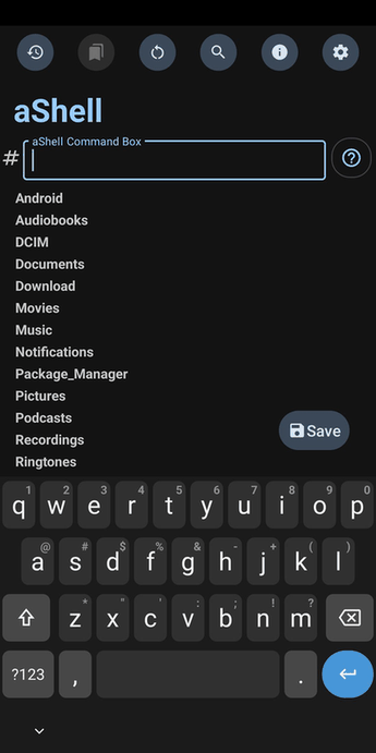 aShell screenshot