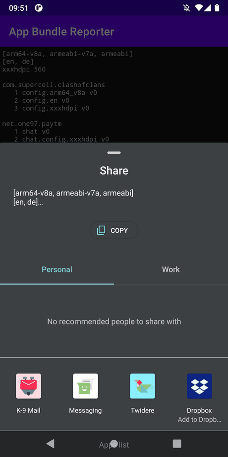 App Bundle Reporter screenshot