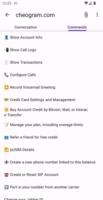Cheogram screenshot