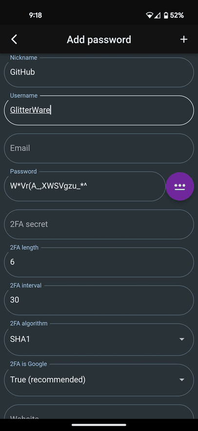 Passy screenshot