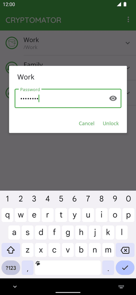Cryptomator screenshot