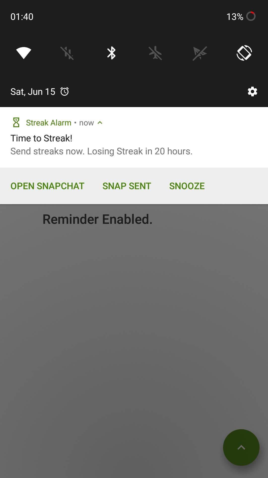 Streak Alarm for Snapchat (Streak Reminder) screenshot