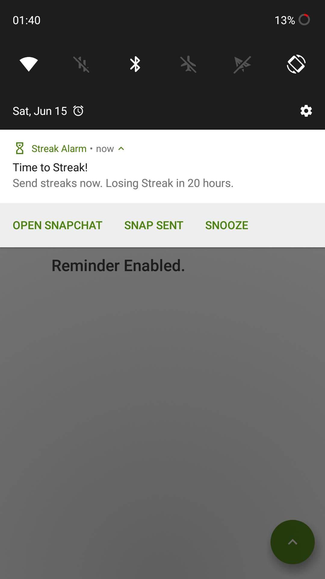 Streak Alarm for Snapchat (Streak Reminder) screenshot