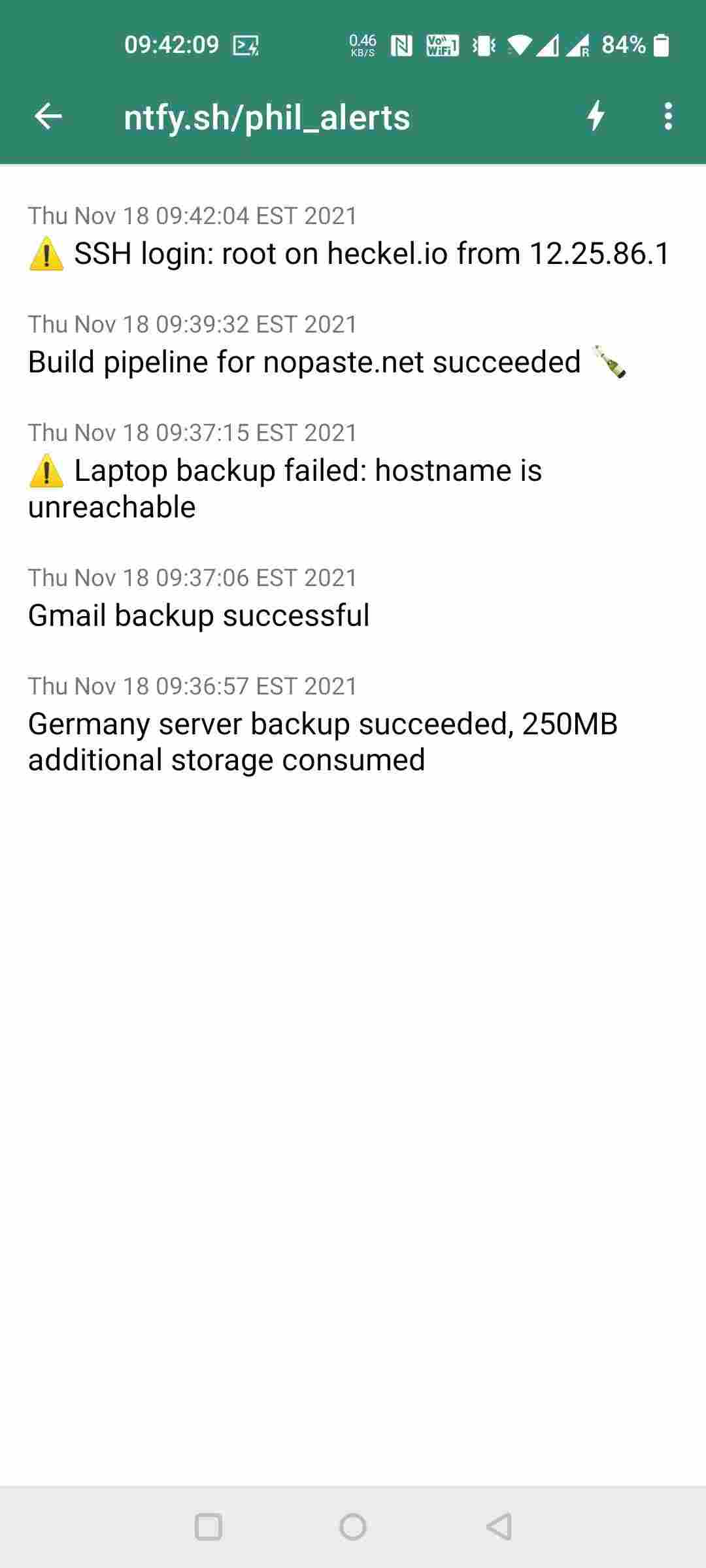 ntfy screenshot