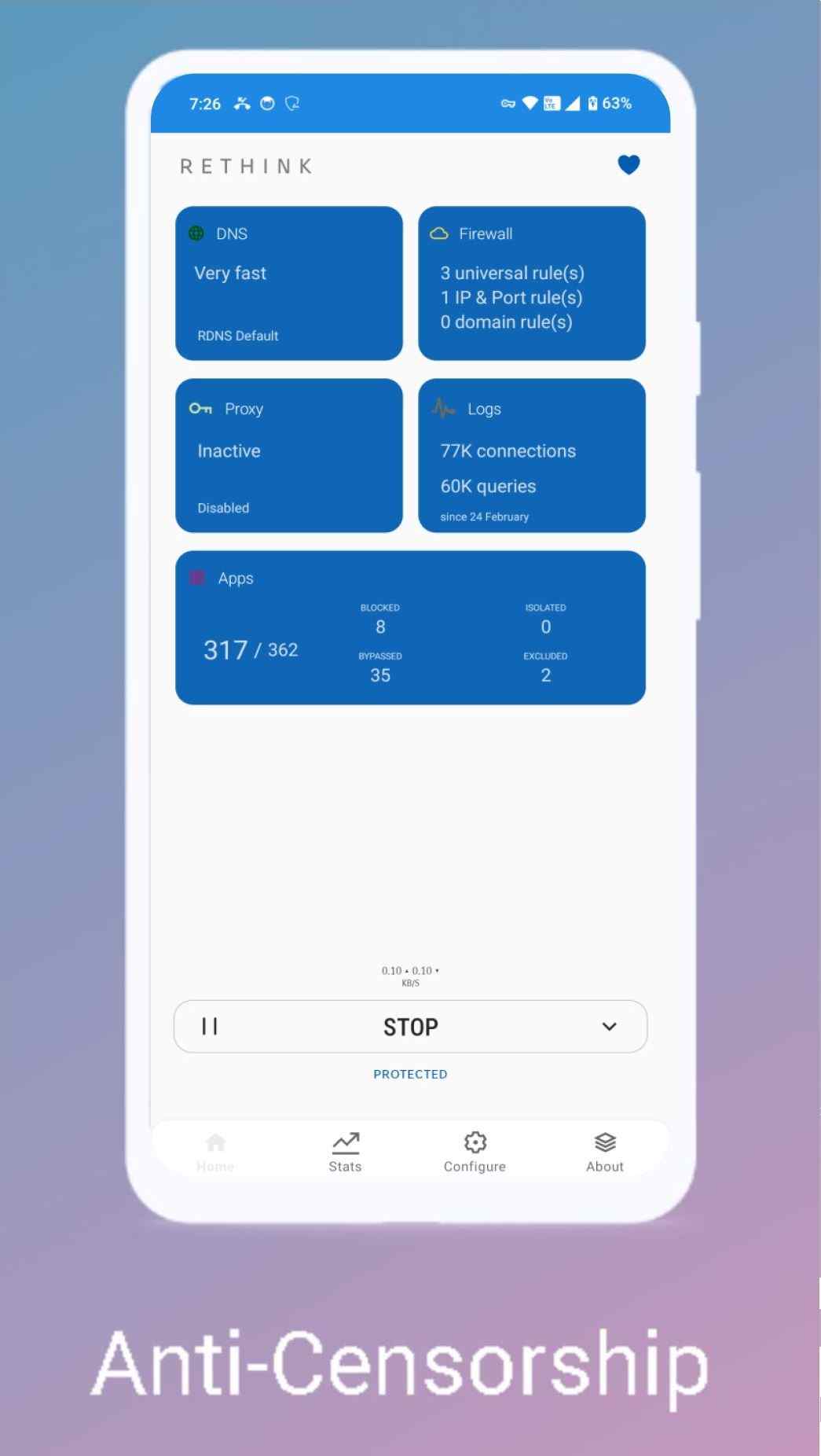 Rethink: DNS + Firewall + VPN screenshot