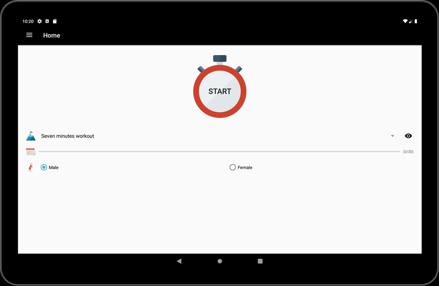 openWorkout screenshot