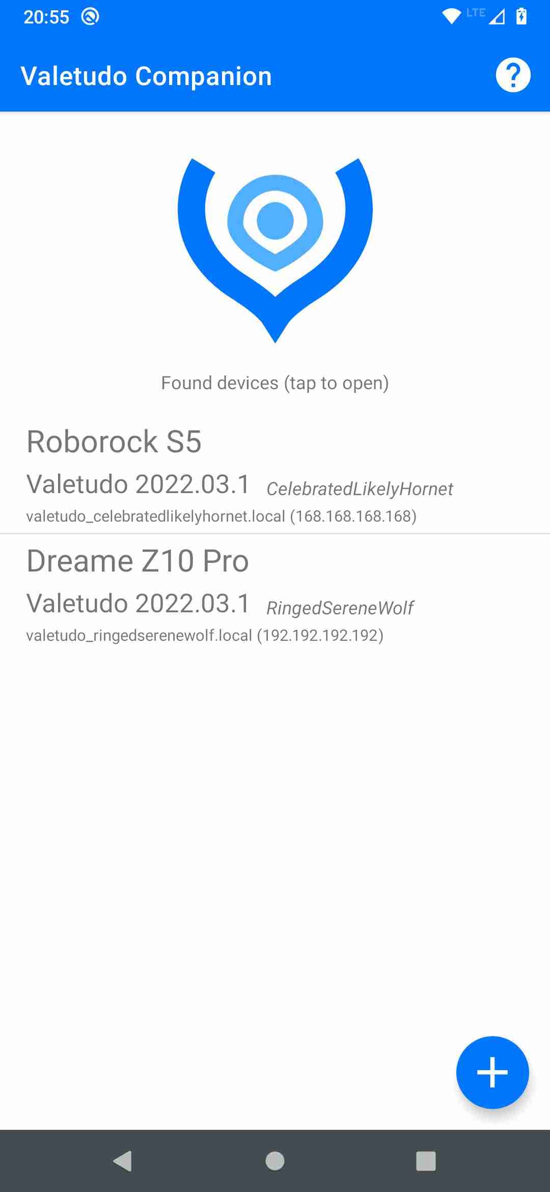 Valetudo Companion screenshot