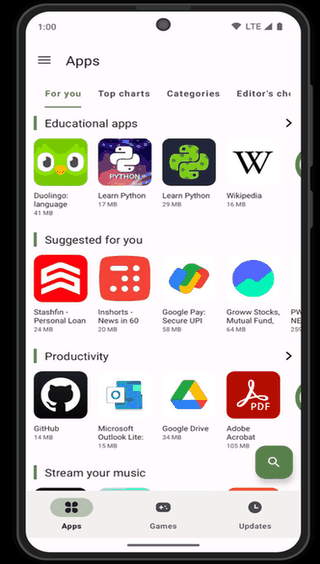 Aurora Store screenshot
