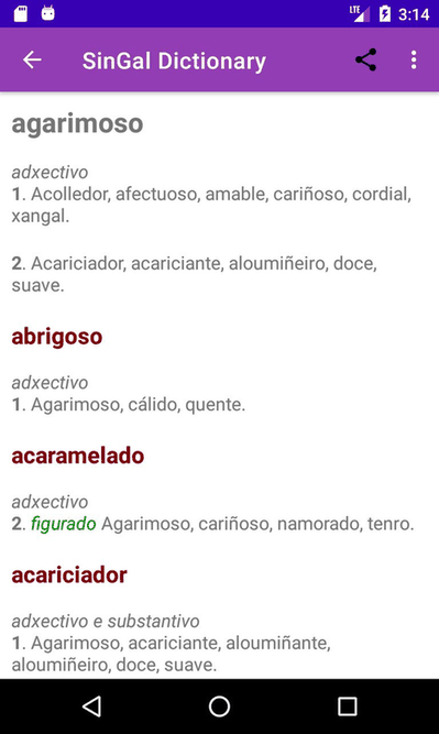 SinGal Dictionary screenshot
